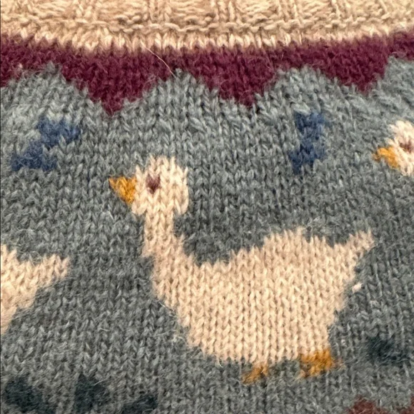 Charter Club cottagecore Cardigan with ducks 🦆 - Picture 7 of 9